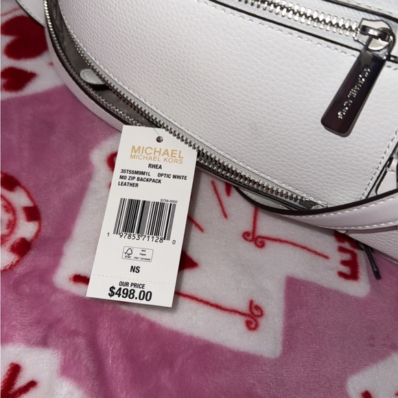 Michael Kors White Leather Backpack